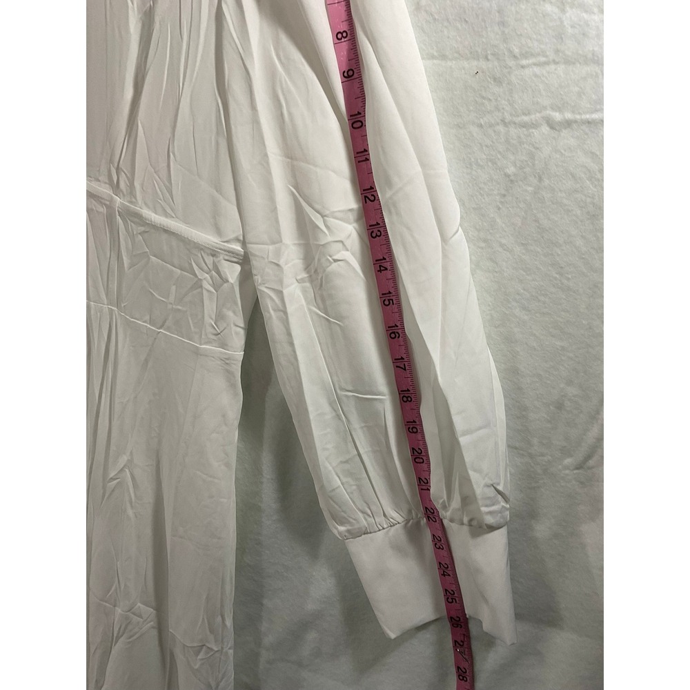 Metamorphosis Girl Maxi Shirt Dress Womens XXL White Long Sleeve Button Front - Picture 9 of 12